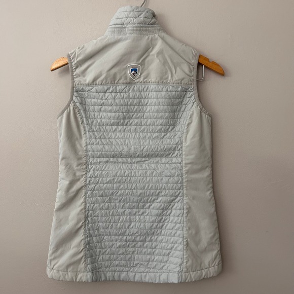 KUHL Outdoor Women's Small Gray Lightweight Quilted‎ Puffer Vest Zip Up Pockets - Picture 2 of 8